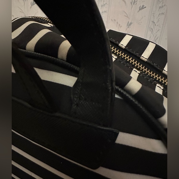 Kate Spade Black and White Striped Nylon Backpack - Picture 6 of 16